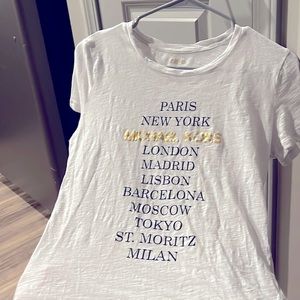 Michael Kors brand womens graphic tee size M white